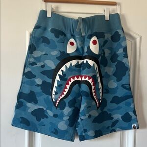 BAPE Blue Camouflage Mens Shorts